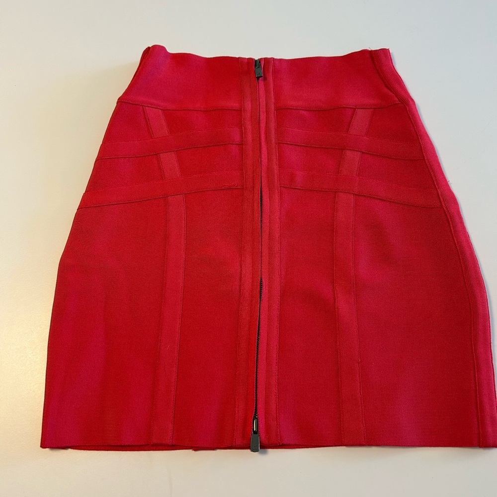 HERVÉ LÉGER Poppy Bandage Mini Pencil Skirt, Heavy Stretchy fabric, Sz Med - Picture 14 of 14